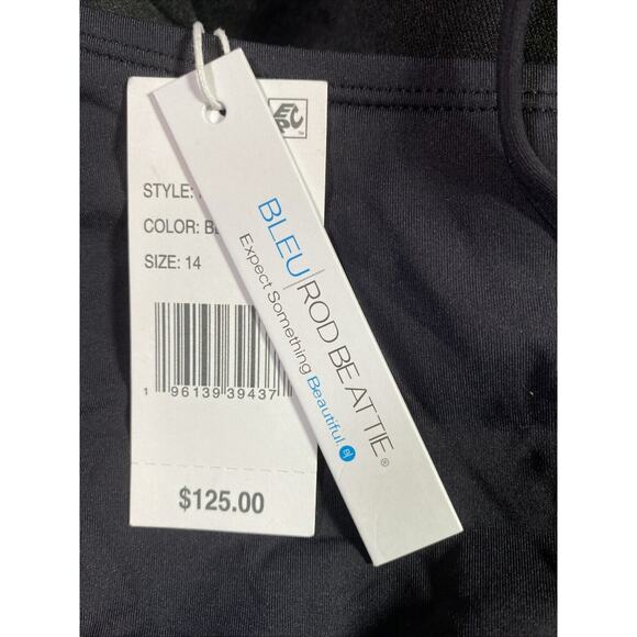 Bleu Rod Beattie Women's Black All Tied Up Bandeau One Piece Swimsuit size 14 - Picture 4 of 5